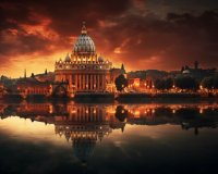 Utforsk Den Eteriske Skjønnheten av St. Peters Basilika