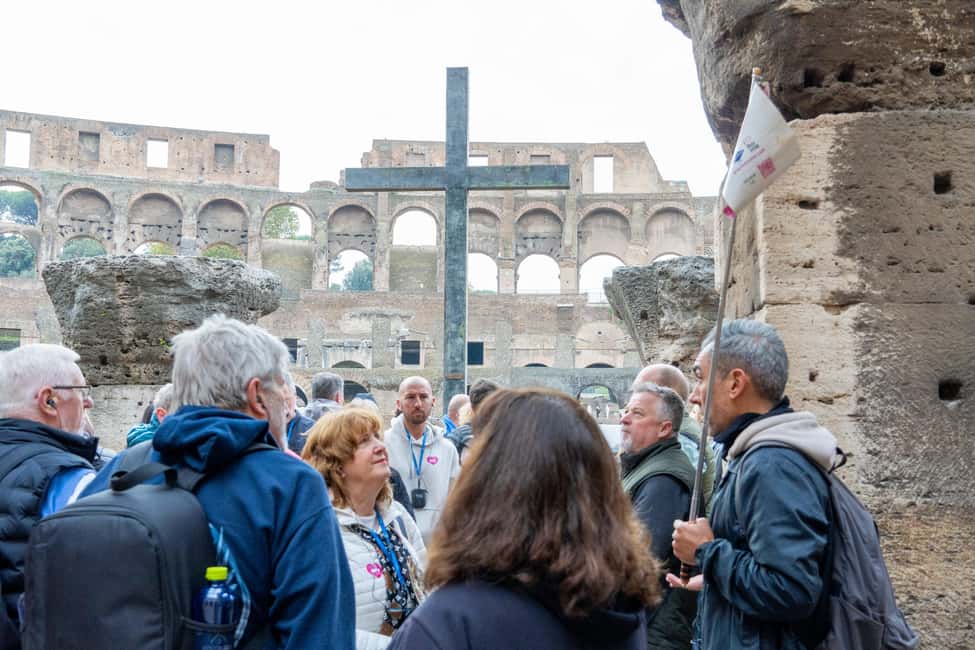 Colosseum Guided Tour: Hotel Transport included - Entering the Colosseum with first-and-second-level access