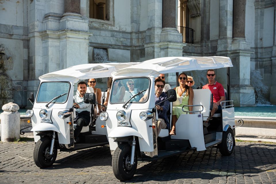 Rome: 2-Hour Vip Tuk-tuk tour with Hotel Pickup and Prosecco - Janiculum Hill and the Fontana dell’Acqua Paola aperitif moment