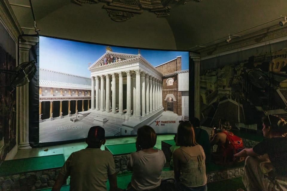 Rome: Altar of the Fatherland Elevator and Museum Tickets - The glass elevator and the rooftop terrace under the chariot statue