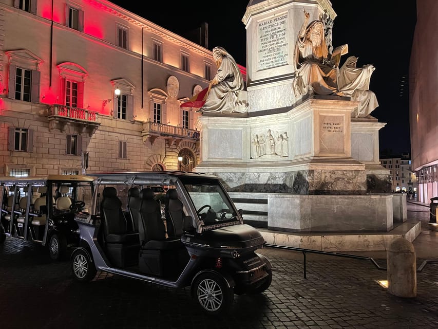 Rome by Night Private Golf Cart Tour - Key things I’d bank on