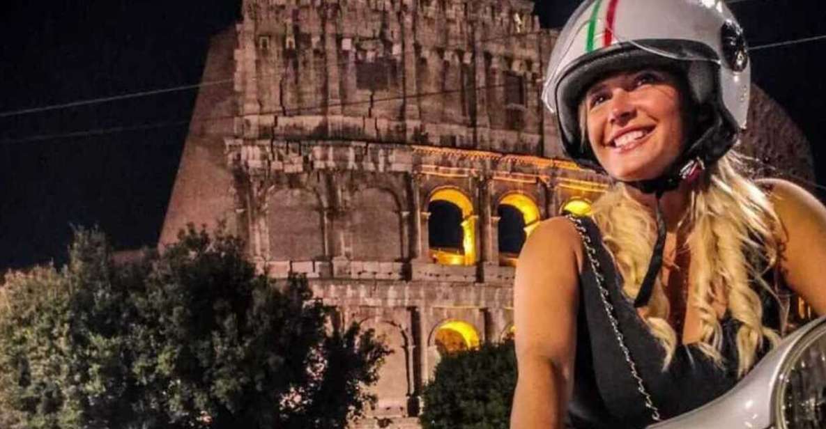 Rome by Night Vespa Tour With Driver/Private Guide - Imperial Fora and the Colosseum When the Day Crowd Disappears