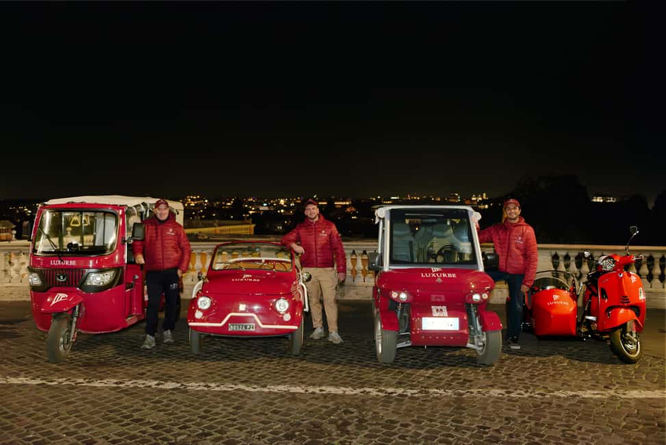 Rome: City Golf Cart at Night Tour - Piazza di Spagna and the Spanish Steps Glow After Sunset