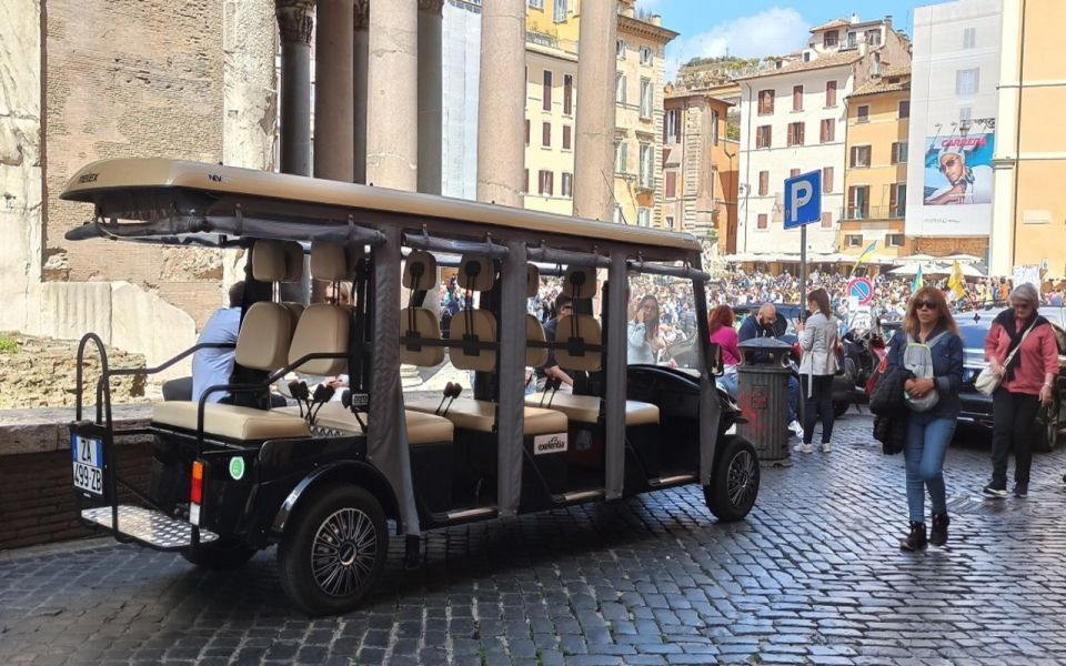 Rome: Night Tour of the City by Golf Cart (Private option) - Piazza Venezia, Pantheon Exteriors, and Piazza Navona Night Vibes