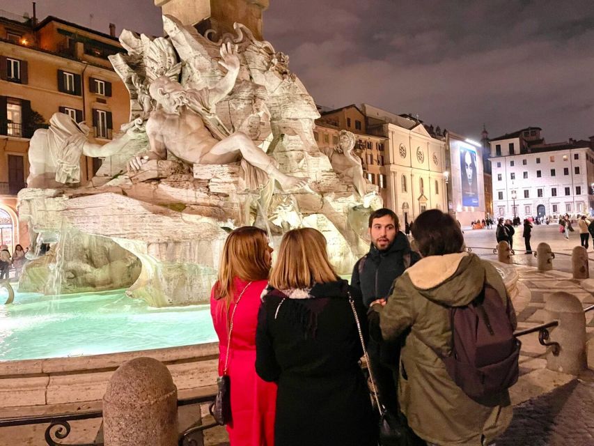 Rome: Spanish Steps, Trevi, Navona and Pantheon Sunset Tour - Trevi Fountain at golden-hour: famous, but manageable